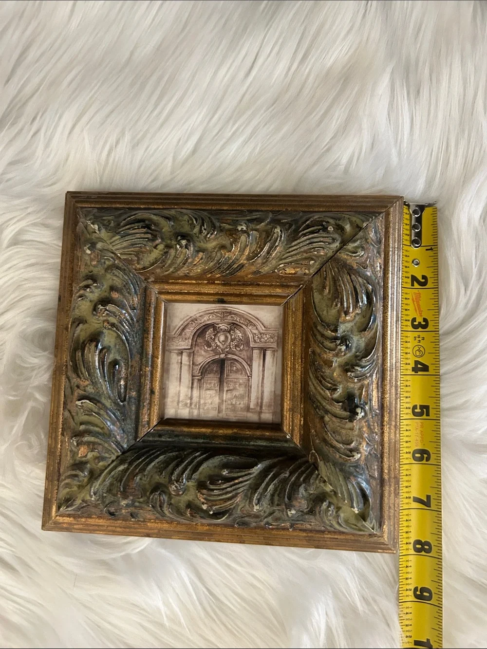 New Ornate Gold and Green Decorative Picture Frame
